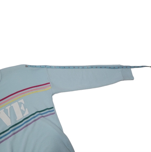 NWT PJ Salvage  Women's Size M Pullover  Long Sleeve  Graphic Sweater  Blue - Picture 4 of 4